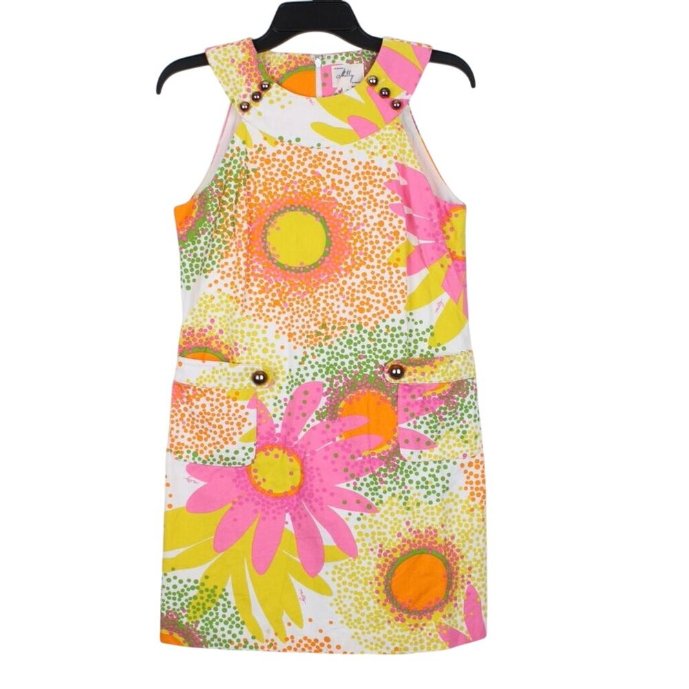 Milly of New York Vintage 1970s Floral Cotton Dress - Picture 2 of 7